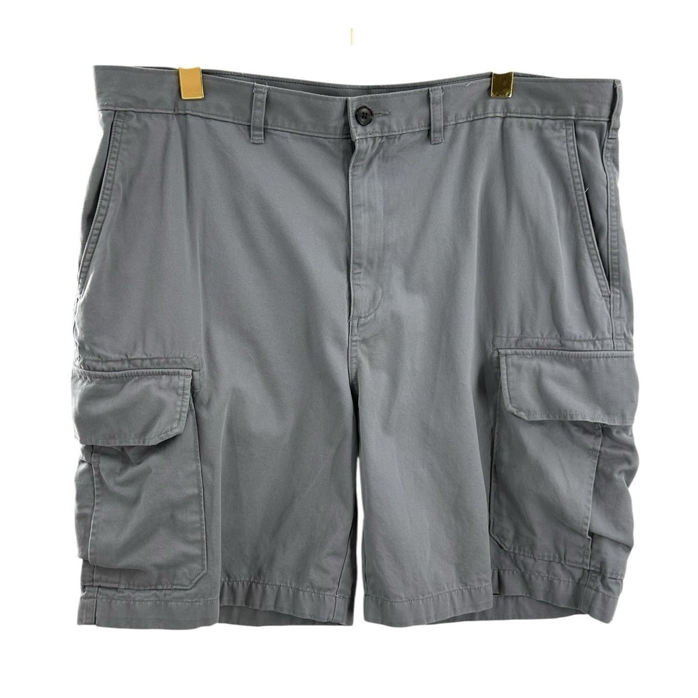 Lands' End Men's Shorts 40 Gray Traditional Fit Casual Chino 10" Inseam Summer